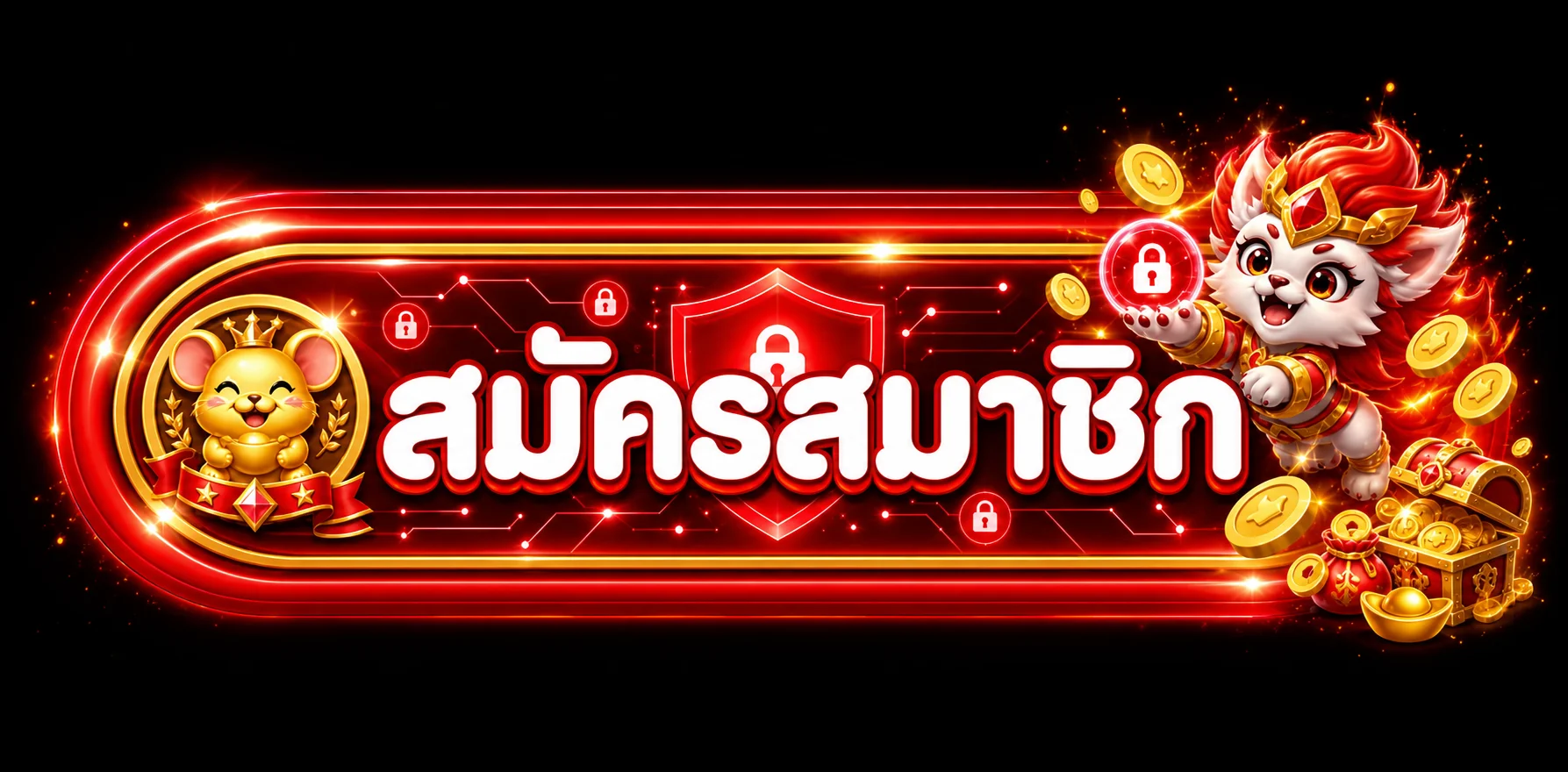 ปุ่มสมัครและเข้าสู่ระบบ MALI88 พร้อมมาสคอตเกม
